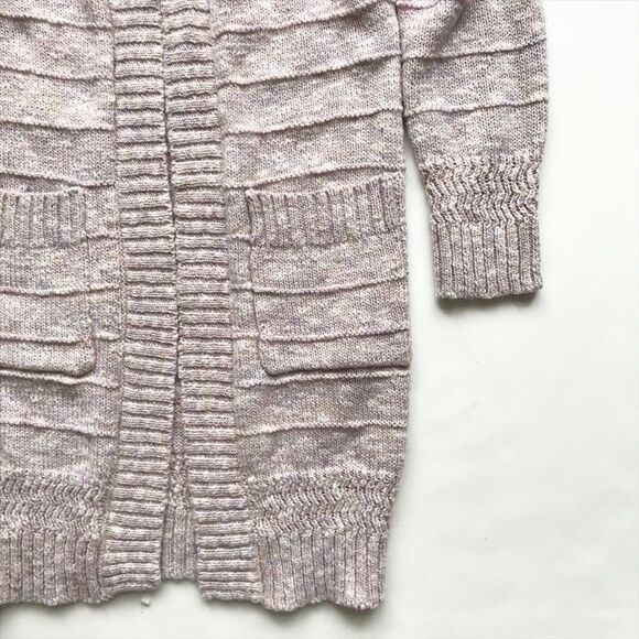 Roots light purple knit open front cardigan EUC S(5-6Y) - Picture 3 of 5